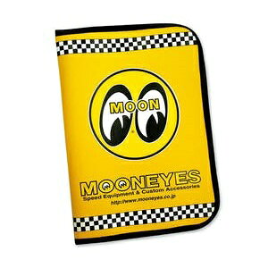MOON EYES(ムーンアイズ) アイボールチェッカー タイトルホルダー イエロー MGC044YE バイク 雑貨・アクセサリー