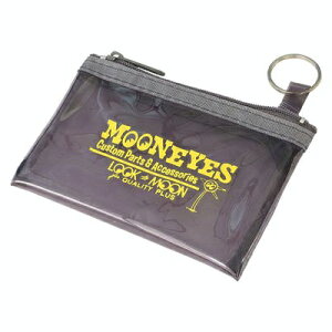 MOON EYES(ムーンアイズ) キーリング ジップドポーチ スモーク MG629SG バイク 雑貨・アクセサリー