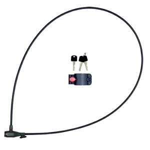 CAPTAIN STAG(キャプテンスタッグ) ワイヤー錠200D ホルダー付 φ10mm ブラック Y-4324 自転車 ロック