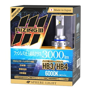 SPHERE LIGHT oCNp LEDwbhCg RIZING3 HB3/HB4 6000K SLRZBHB060 wbhCg