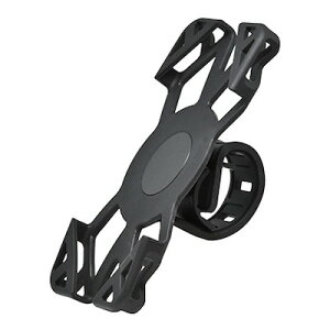 リード工業(LEAD) 冒険大陸 KS-220A 一体型ラバーホルダー ブラック バイク スマートフォンホルダー