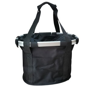 エナジープライス 折りたたみ式 2WAYバスケット ブラック 自転車 フロントバスケット・新聞・前カゴ