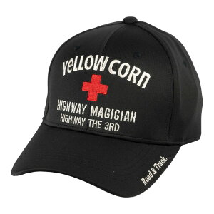 YeLLOWCORN(イエローコーン) YC-013 キャップ ブラック バイク アパレル