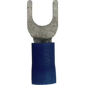 ストロングホールド ビニール絶縁被覆付圧着端子(細幅 先開形 ) 電線サイズ:AWG16〜14/1.25〜2sq 取付ネジ:M5 25個入り EV14-10FNB-Q EV1410FNBQ 電気部品