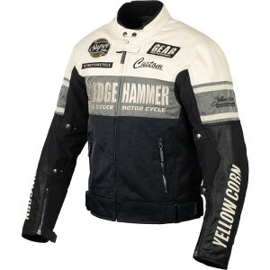 YeLLOWCORN(イエローコーン) BB-3304 ウィンタージャケット アイボリー/ブラック LL バイク