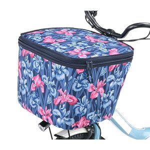 川住製作所(Kawasumi) 2段式前カゴカバー オリジナル アヤメ柄 NET-101A 自転車カバー・サイクルカバー