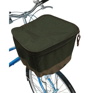トップ 2段式前カゴカバーアシスト用 オリーブ 自転車 バスケットカバー