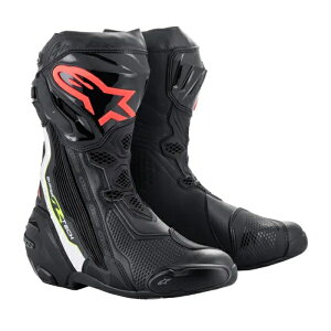 alpinestars SUPERTECH-R BOOT �u���b�N/�z���C�g/���b�h�t���I/�C�G���[ 45(29.5cm) �o�C�N �I�����[�h�u�[�c