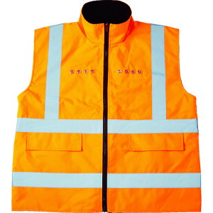 TRUSCO フリース付安全ベスト LED付 オレンジ TFABLO 作業 安全 保安 作業服