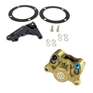 EVATEK(エヴァテック) EZパッケージ フロント260mmディスク キャストホイール専用フロントキャリパーサポート ブレンボ(新カニ)φ32mm ゴールド ハンターカブCT125 EVT-5130-13 バイク