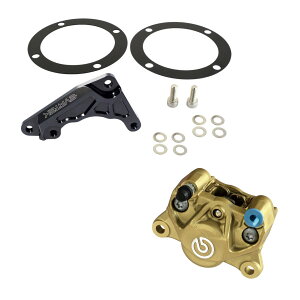 EVATEK(エヴァテック) EZパッケージ フロント260mmディスク キャストホイール専用フロントキャリパーサポート ブレンボ(新カニ)φ34mm ゴールド ハンターカブCT125 EVT-5130-15 バイク