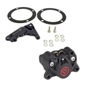 EVATEK(エヴァテック) EZパッケージ フロント260mmディスク キャストホイール専用フロントキャリパーサポート ブレンボ(新カニ)φ34mm ブラックレッドロゴ ハンターカブCT125 EVT-5130-57 バイク