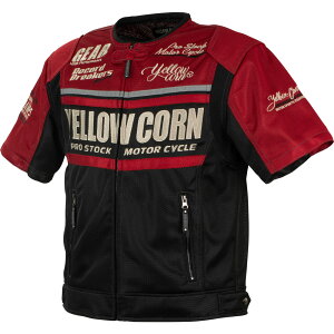 YeLLOWCORN(イエローコーン) YMT-007 プロテクトメッシュTシャツ レッド M バイク アンダー・インナーウェア