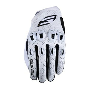 FIVE �X�g���[�g�O���[�u STUNT EVO2 LEATHER �z���C�g M �o�C�N