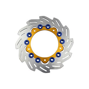 SHIFTUP(�V�t�g�A�b�v) �o�C�N �u���[�L �f�B�X�N���[�^�[ �t�����g�E�F�[�u�f�B�X�N���[�^�[ ��220mm(�����T�C�Y) �S�[���h/�u���[ 290051-04 �����L�[125(JB03/JB05)[21-24]�bGROM(JC92)[21-24]�bDAX125(JB04/JB06)