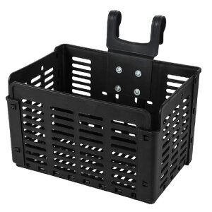 エナジープライス 折りたたみ式 フロントバスケット ブラック 自転車 フロントバスケット・新聞・前カゴ