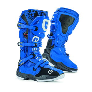 Eleveit X レジェンド オフロードブーツ ブルー 25.5cm 保護 林道 モトクロス バイク アパレル