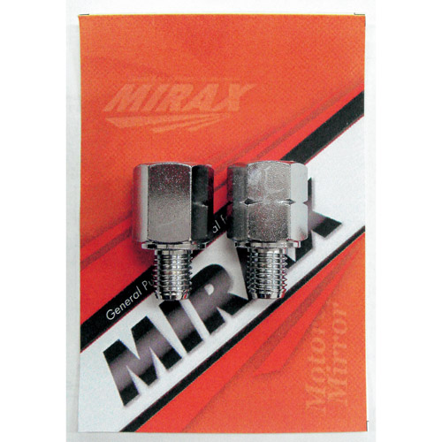 MIRAX(ミラックス) バイク ミラーアダプター・ホルダー ミラックス111 ネジ径変換アダプター メッキ 正8mm→逆10mm MIRAX111