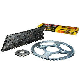 DID(大同工業) チェーン&前後スプロケット スチール 3点セット スーパーカブ FI(AA04)/スーパーカブ プロ FI(AA07) D50CP-1 バイク 駆動系セット