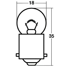 スタンレー(STANLEY) バイク ウィンカー・テール球 ウィンカー球 A4125 12V10W MD50-1800010～、MD70-1800004～、MD90-1900006～