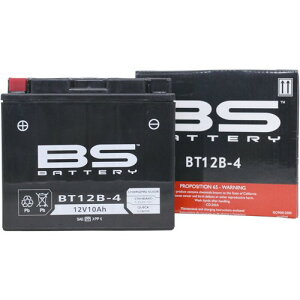 BSバッテリー BT12B-4 (YT12B-BS、GT12B-4 互換) バイク 密閉型MFバッテリー