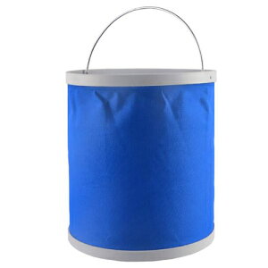 エナジープライス 折りたたみ式洗車バケツ 11L ブルー 洗車・美化