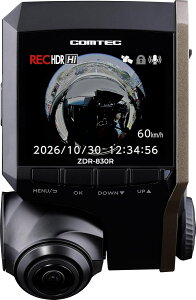 �����������V�i���R���e�b�N�iCOMTEC�j �h���C�u���R�[�_�[ ZDR-830R 360°�J�����őO�����E�ԓ�����x�ɋL�^