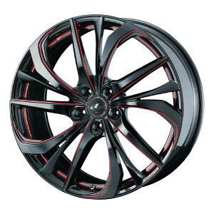 Weds LEONIS TE 19�C���` 5H PCD114.3 8.0J +43 BK/SC RED 1�{ 38788