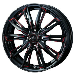 Weds LEONIS GX 17C` 4H PCD100 6.5J +42 BK/SC(RED) 4{ 39348