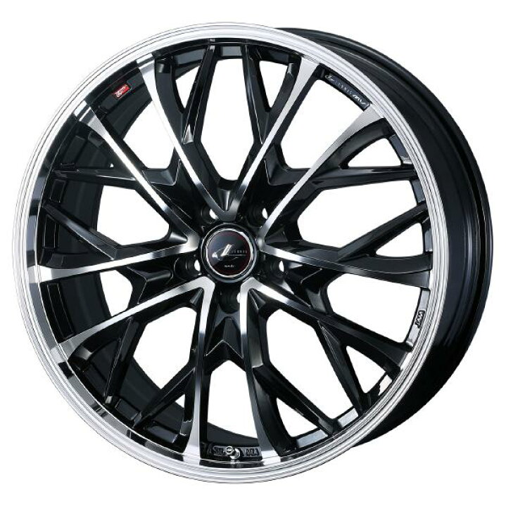 楽天市場】Weds LEONIS MV 17インチ 4H PCD100 6.5J +42 BMCMC 4本 