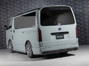 CRS ESSEX ハイエース用 LEGARE ナロー用 リアバンパー タイプステップレス マフラー右出し用 FRP製