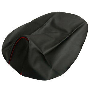 日本製シートカバー/レッツ2(CA1PA)【黒カバー・赤パイピング】(張替)SUZUKI(スズキ)