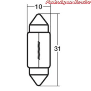 A3172B 12V5W T10X31 S8.5/8.5 �d�� �X�^�����[