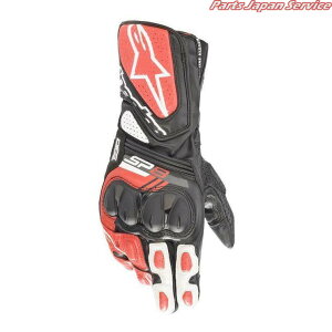 SP-8 V3 LEATHER GLOVE [1304 BLACK WHITE BRIGHT RED] M 3558321 ApCX^[Y
