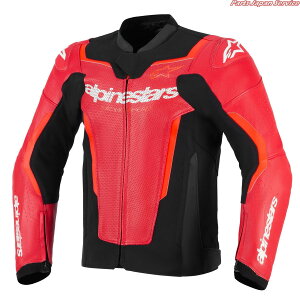 GP FORCE V2 LEATHER JACKET AIRFLOW : 3155 BLACK RED FLUO : 50 �A���p�C���X�^�[�Y