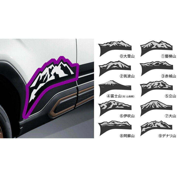 純正 スバル SUBARU SLG系フォレスター 7 山デカール ドアアンダー FORESTER SUBARU パーツジャパンサービス店