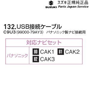  XYL SUZUKI MAD7Sn\I 132.USBڑP[u C9U3 99000-79AY3 SOLIO SUZUKI