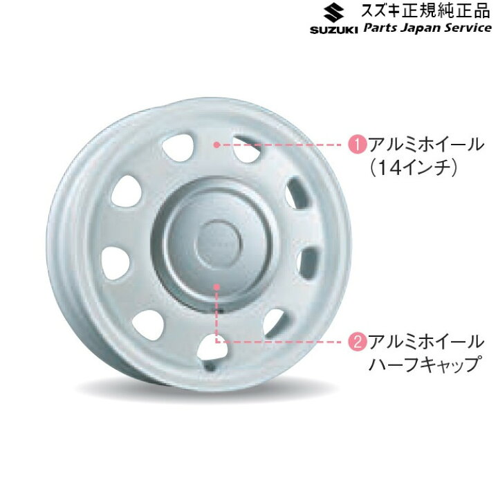 楽天市場】純正 スズキ SUZUKI HE33S系ラパン 45.アルミホイールセット 