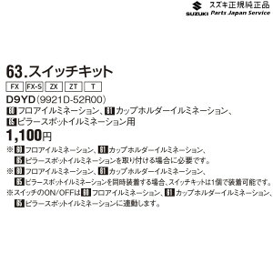  XYL SUZUKI MH55SnSR 63.XCb`Lbg D9YD 9921D-52R00 WAGONR