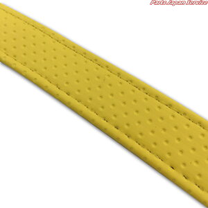 汎用レザーベルト(タンデムベルト)/汎用レザーベルト(タンデムベルト等)/カラー:エンボスイエロー/ステッチ:透明/長さ:68cm/幅:2.5cm