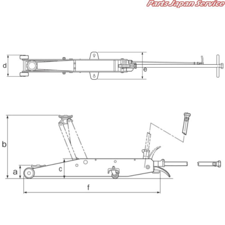 楽天市場】サービスジャッキ10t SJ-100H : パーツジャパンサービス楽天 