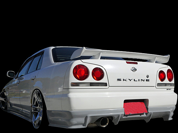 スカイライン R34 Er34 エアロ ハーフ スポイラー ドリフト スタンス エアロセット 全年式 未塗装 ４ドア Frp 5 H14 8 Nissan H10 社外品 ニッサン 爆買い新作 Skyline