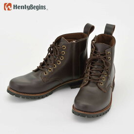HenlyBegins（ヘンリービギンズ） ライディング・ショートブーツ（ダークブラウン） HBS-003