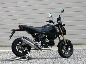 WR'S GROM('21) ショートオーバルフルエキゾースト ステンレスサイレンサー LA1180JM