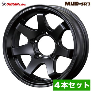 【4本セット】ジムニー ホイール MUD-SR7 16インチ 5.5J -20 マットブラック 4本セット JA11/JA12/JA22/JB23/JB64/JB74 オリジン ORIGIN Labo オリジンラボ 外装 改造 オフロード アルミホイール スペア スズキ