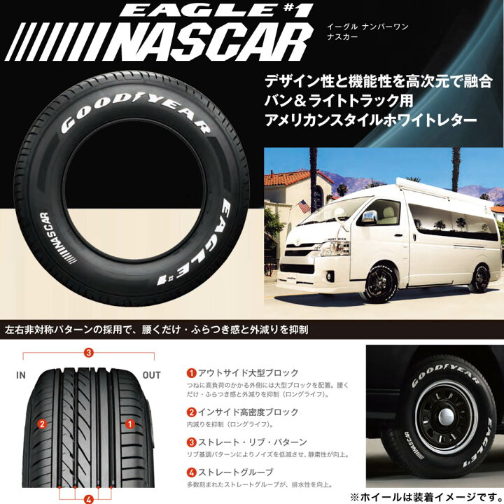 楽天市場】【4本組】200系 ハイエース タイヤホイールセット Daytona 