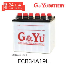G&Yu ジーアンドユー ECOBA エコバ カーバッテリー バッテリー 凹凸キャップボルトナット締め端子 ECB34A19L 34A19L 12V 24か月または4万キロ補償