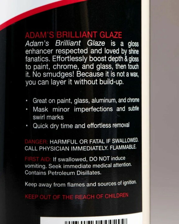 楽天市場】Adam's Brilliant Glaze ブリリアントグレイズ どこでも使用可能な艶出し Adam's polishes  BGL348-01-016 アダムス ポリッシュ ボディ ホイール クローム ガラス 艶 洗車 手洗い 55001010002 黄砂 花粉 ヌルテカ  : PARTS SHOP 4U