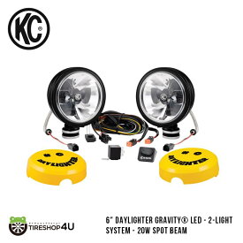 KC HiLiTES 6" Daylighter GravityR LED - 2-Light System - 20W Spot Beam デイライター グラビティ- 20W スポット オフロード 照明 アウトドア 車用 車載 キャンプ 釣り スキー スノボ 灯り