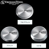 【最大P12倍】YOKOHAMA ADVAN Racing センターキャップ MIDDLE FLAT FULLFLAT プラチナシルバー ヨコハマ…